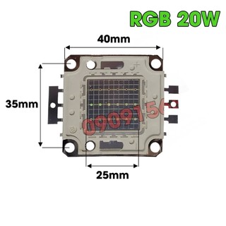Chip Led Cob 20W RGB Đa Sắc