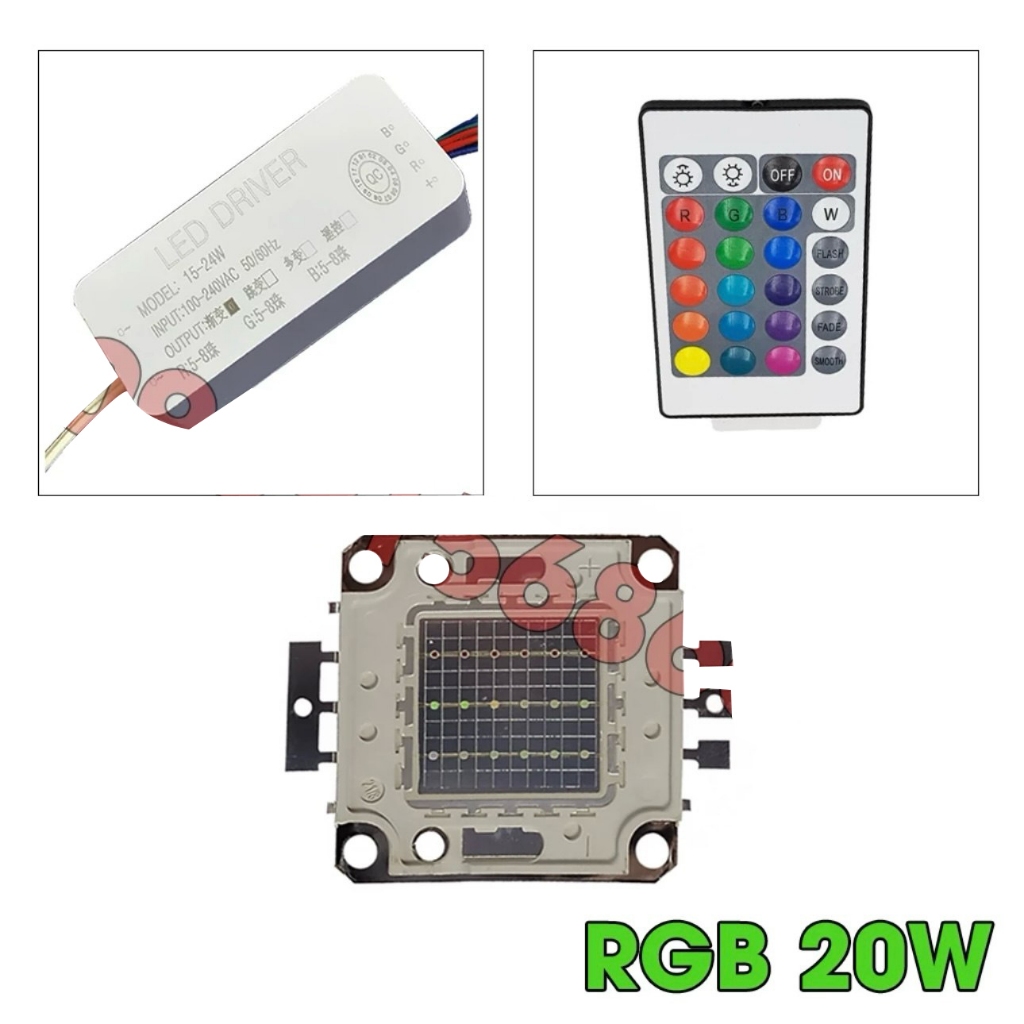Chip Led Cob 20W RGB Đa Sắc