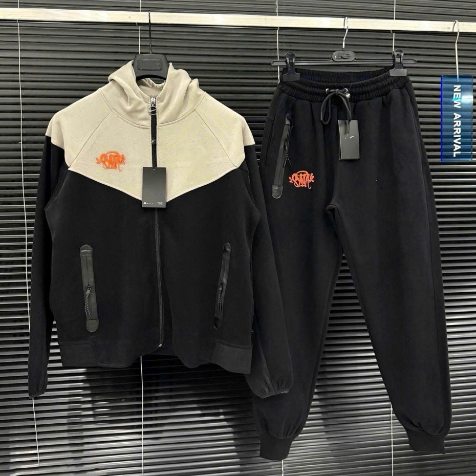 Bộ Nỉ Phối Orange thêu logo ngực Chất nỉ Bông Siêu Ấm Lên form Chất Boy Phố. Bộ Thu Đông Nam Nữ Luxury