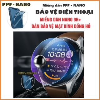 COMBO 3 Miếng dán Nano dán đồng hồ thông minh đồng hồ cơ pin mặt phẳng tròn dẻo phủ Nano chống xước siêu bền