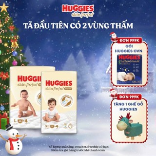   cộng miếng  1 bịch bỉm tả dán quần HUGGIES SKIN PERFECT mẫu mới cải tiến 2 vùng thấm 