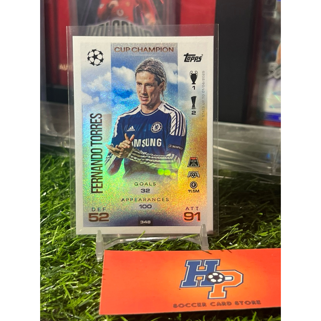 Thẻ bóng đá Fernando Torres Cup Champion Topps Match Attax UCL 2025/26