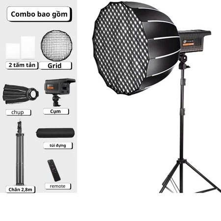 Đèn Livestream Cao Cấp, Sofbox Tổ Ong, Đèn Studio Bát Giác Giúp Ánh Sáng Mịn Và Đẹp Hơn