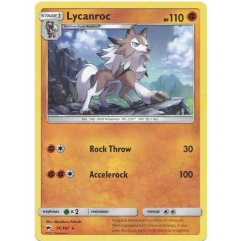 [Thẻ bài Pokemon TCG] Lycanroc - 76/147 - Rare
