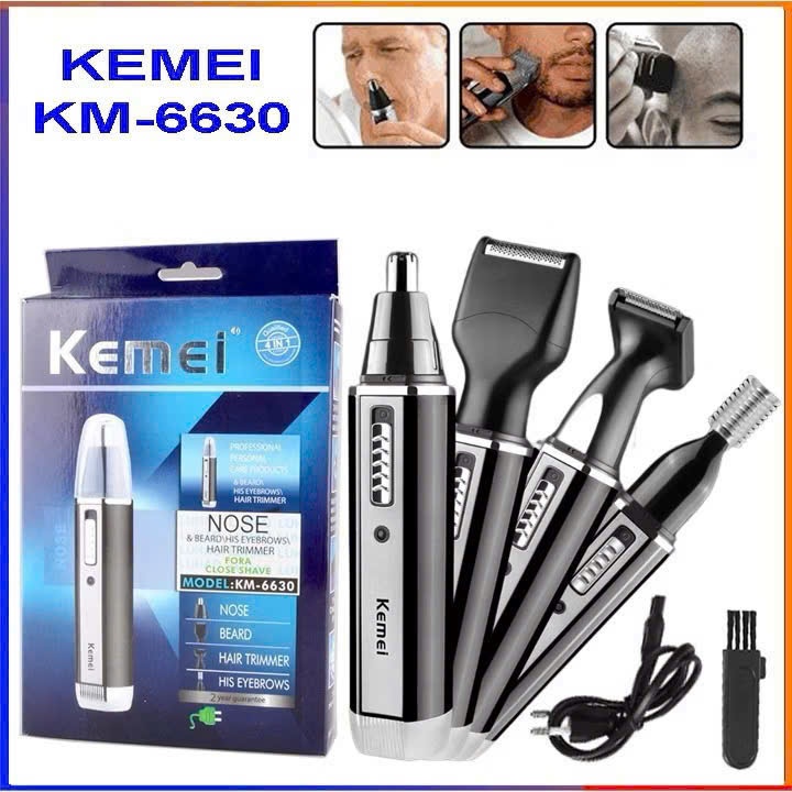 Máy cạo râu đa năng cao cấp Kemei KM-6630 4 trong 1 Bảo Hành lỗi 1 đổi 1.