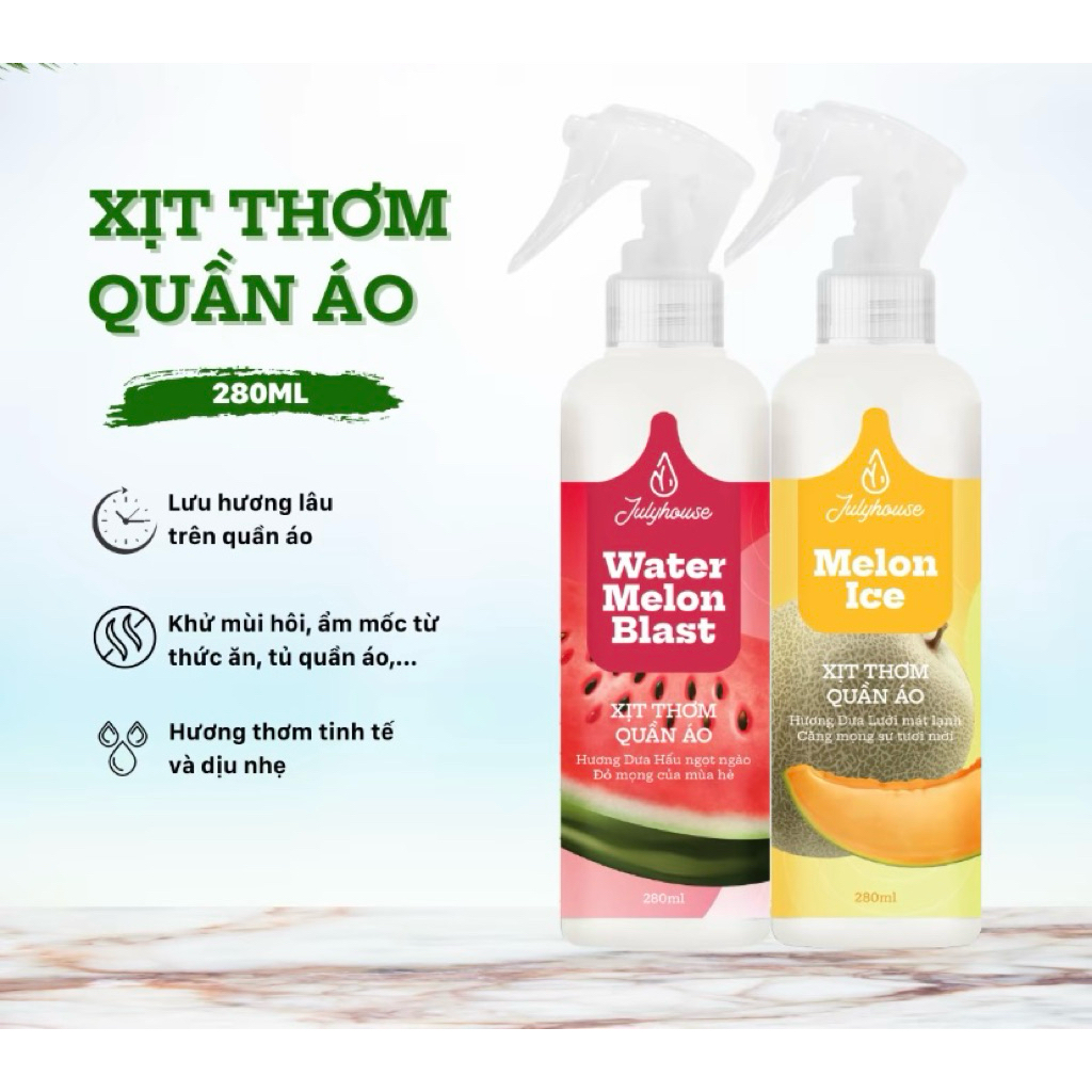XỊT THƠM QUẦN ÁO JULYHOUSE 280ML