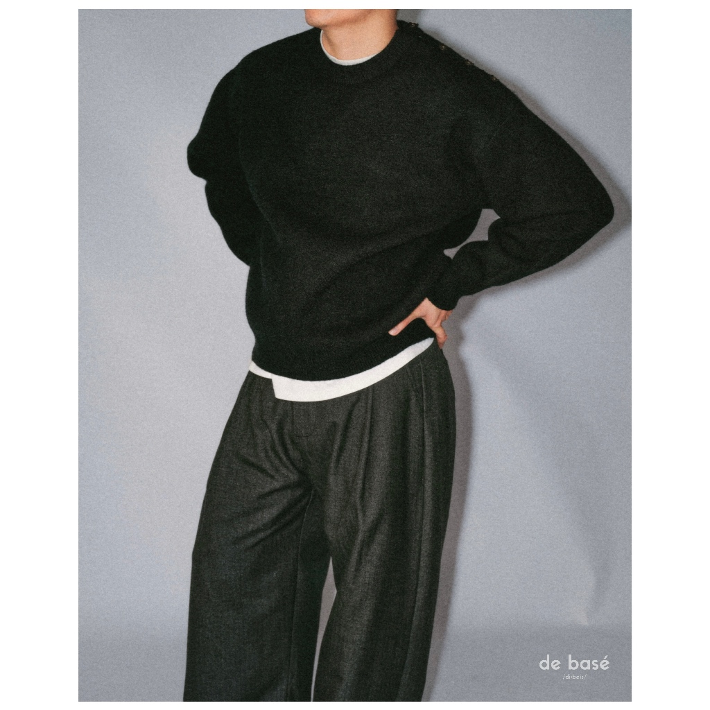 basé SWEATER 01 - ÁO LEN dài tay CÚC CÀI VAI - de basé