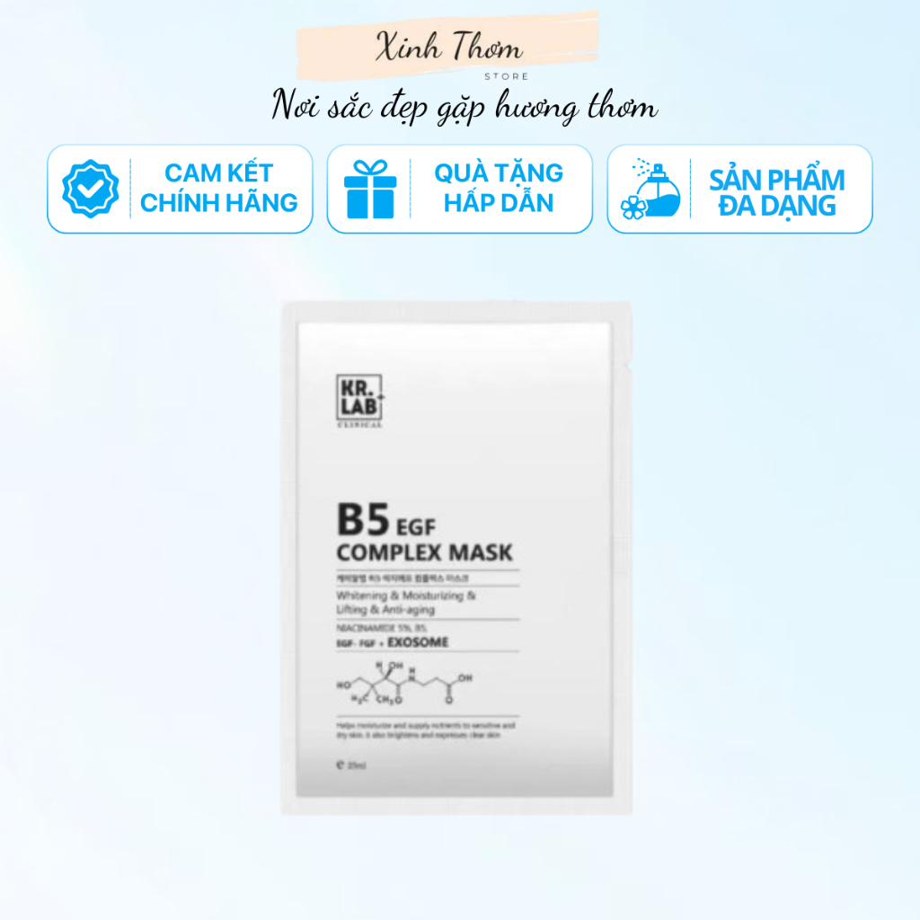 KR.LAB B5 EGF Complex Mask – Mặt nạ B5 phục hồi, dịu da và chống lão hóa - Mask B5 - mặt nạ Krlab - 