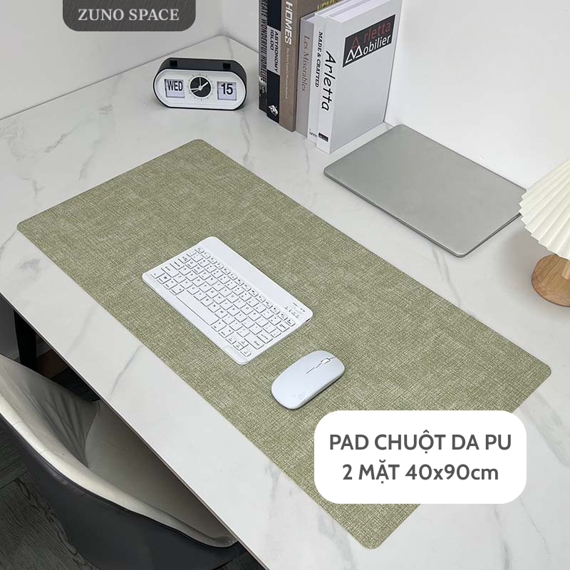 Lót Chuột Da PU 2 Mặt 40x90cm - Giống Da Thật 90%, Chống Nước, Chống Trầy
