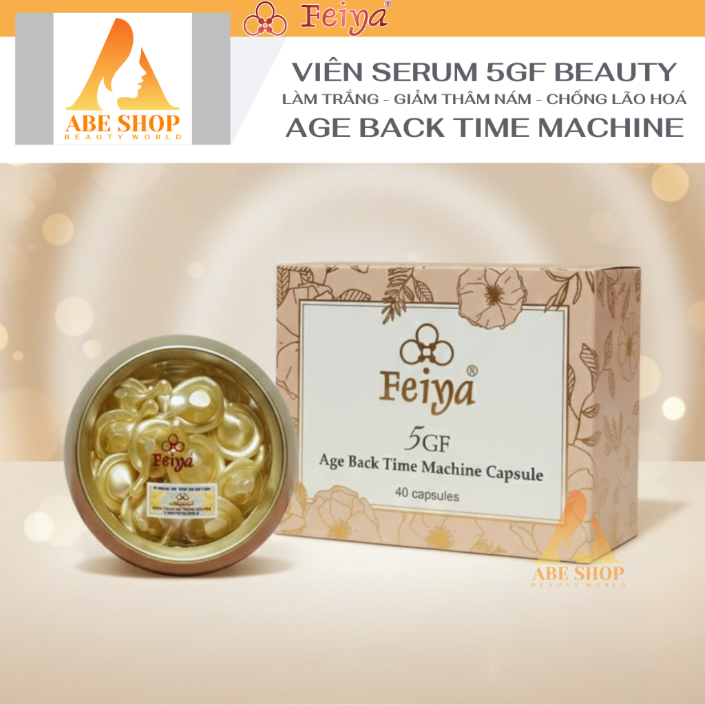 Tinh Chất Serum 5GF FEIYA Dạng Viên – Trắng Da, Trẻ Hóa Da, Giảm Nhăn, Căng Bóng Da (40 Viên)