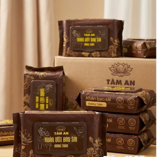  Thùng 12 Gói Khăn Ướt Bao Sái Ban Thờ Tâm An 80 Tờ  Khăn Ướt Lau Ban Thờ Hương Trầm 