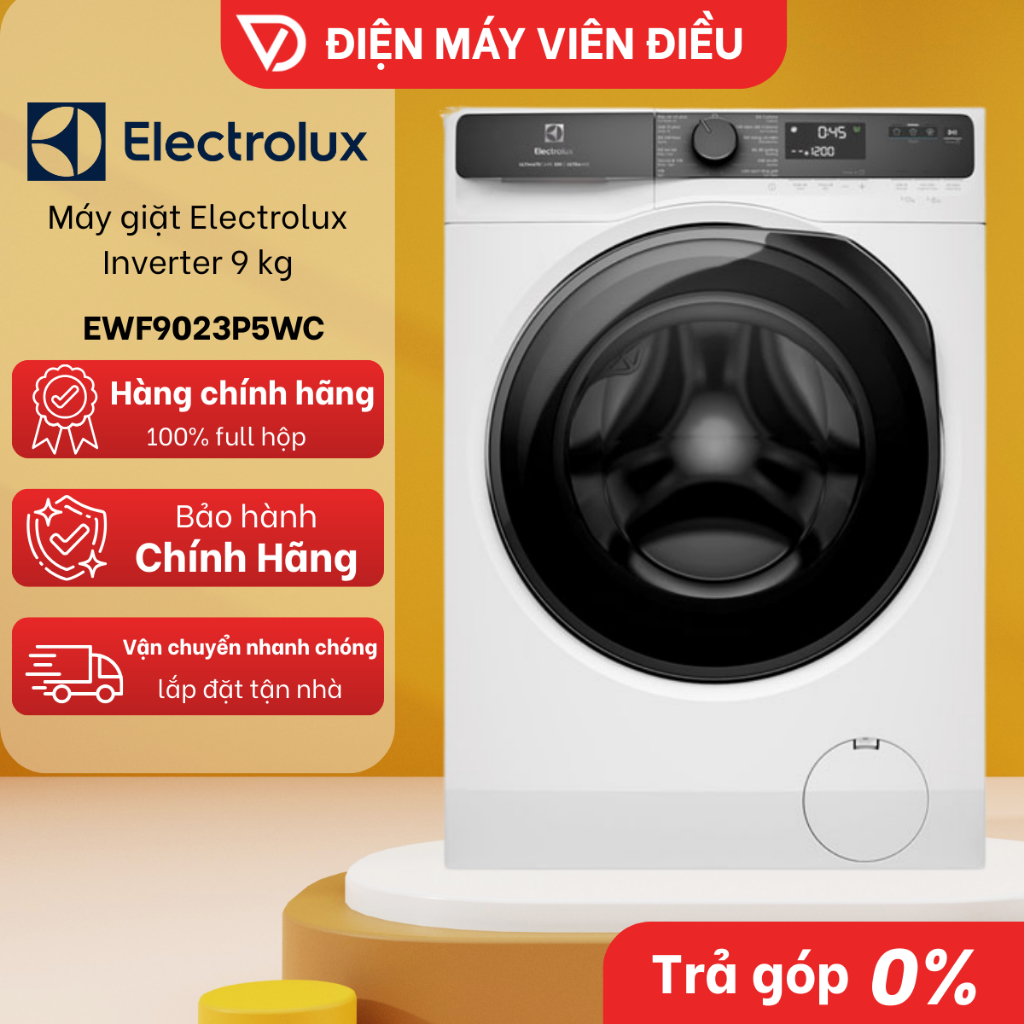 [FREESHIP NGHỆ AN] EWF9023P5WC - Máy giặt Electrolux Inverter 9 kg EWF9023P5WC Bền bỉ