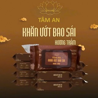  Thùng 12 Gói Khăn Ướt Bao Sái Ban Thờ Tâm An 80 Tờ Hương Trầm - Quế. 