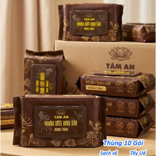  Thùng 10 Gói Khăn Ướt Lau Ban Thờ 80 Tờ 1 Gói Khăn Ướt Bao Sái Ban Thờ Hương Vị Trầm Cao Cấp 