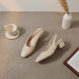 Slingback bít mũi gót vuông 5p - 2022