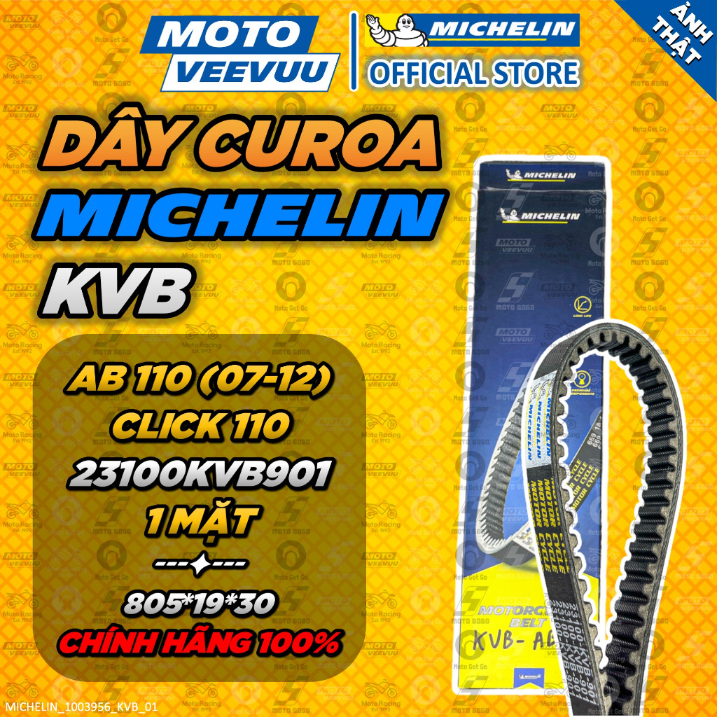 [MTVV] Dây Curoa MICHELIN chính hãng Honda AB 110 (07-12) CLICK 110 23100KVB901 KVB <END>