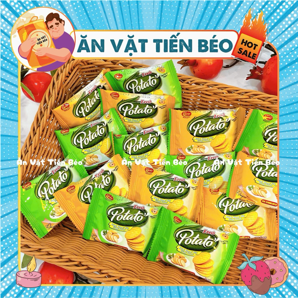 Bánh Khoai Tây Potato Minh Phát, Bánh Potato, Bánh Quy, đồ ăn vặt, Ăn vặt Tiến Béo