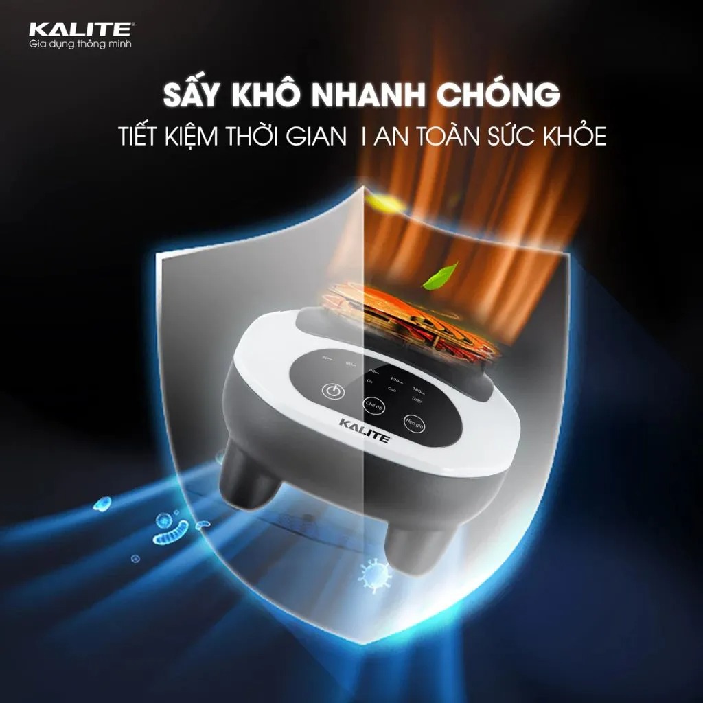 Tủ Sấy Quần Áo Kalite KL6660 GHM, Sấy Khô Nhanh Chóng, Tiết Kiệm Thời Gian, Hàng Chính Hãng.