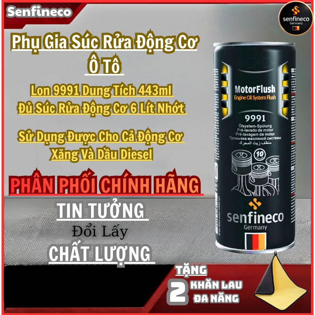 Phụ Gia Nhớt Súc Rửa Động Cơ Ô Tô Senfineco Germany 9991