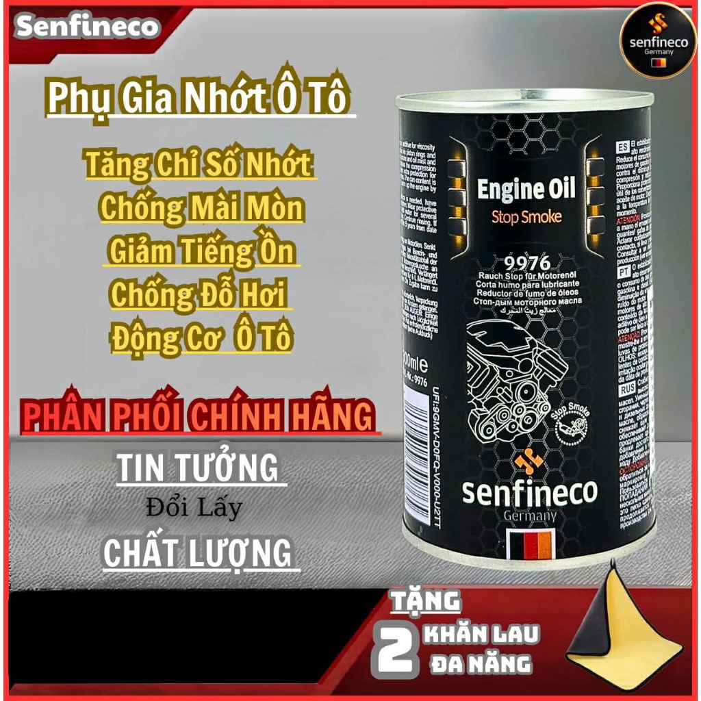 Phụ Gia Nhớt Tăng Chất Lượng Nhớt Giúp Êm Máy Chống Hao Nhớt Động Cơ Senfineco Germany 9976