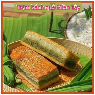 Bánh dừa lá dứa nướng than miếng 200g cơm dừa sợi hòa quyện cùng lá dứa tự nhiên