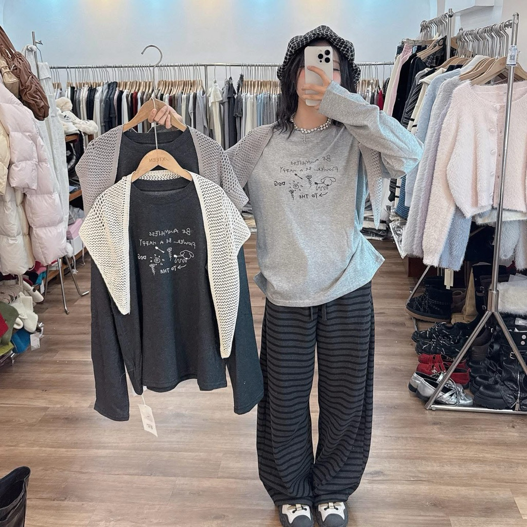 xteen - Sweater dog kèm khăn 1986