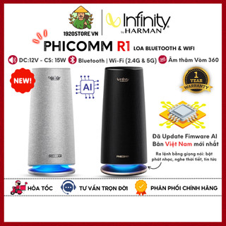  【Hỏa Tốc HCM Loa Bluetooth PHICOMM R1 - Infinity by Harman Công Suất 15w Dynamic Bass Sống Động Bluetooth & Wifi 
