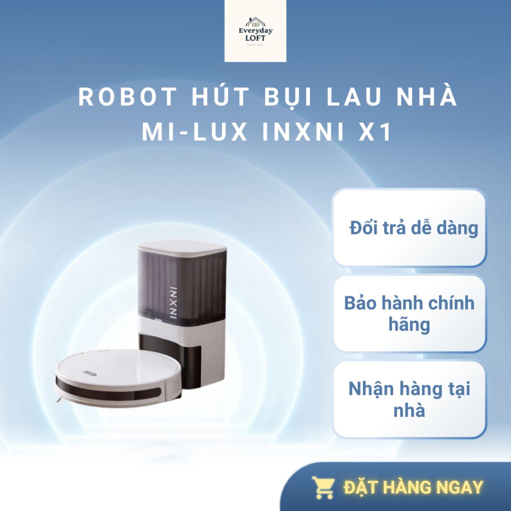 Robot hút bụi lau nhà Mi-lux inxni X1