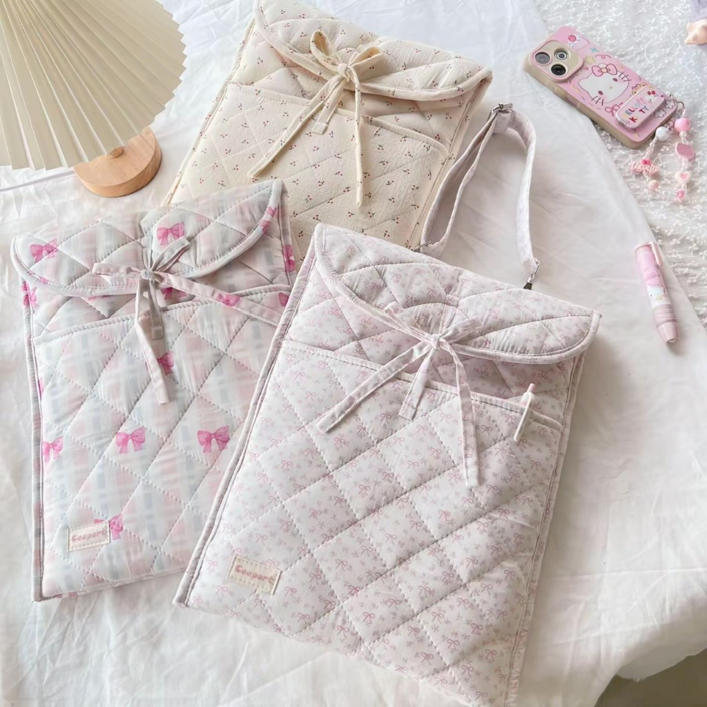 Túi đựng laptop, ipad - túi chống sốc chần bông, túi có ngăn phụ và quai xách { laptop/ipad sleeve }.Pawme things/ Ver3