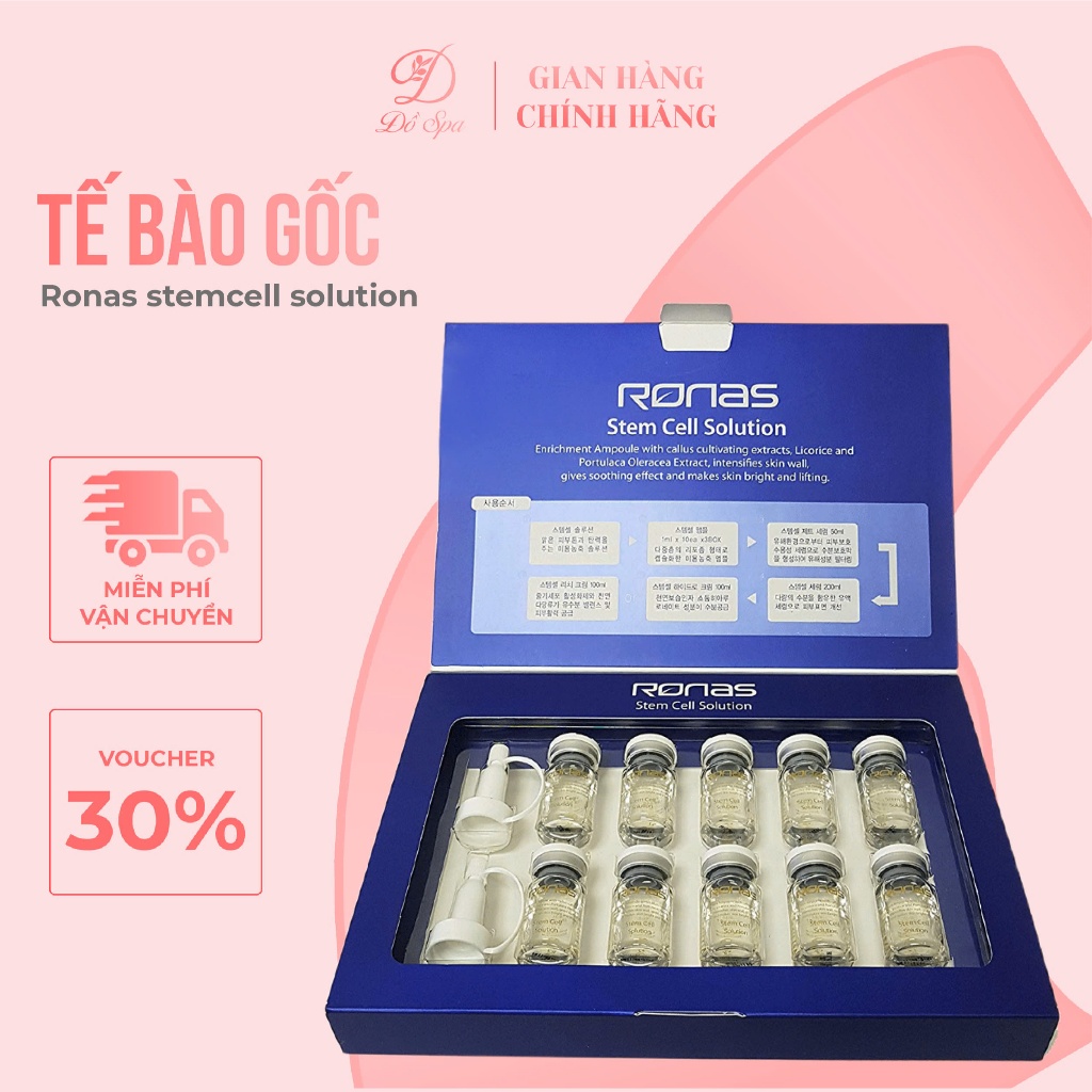Tế Bào Gốc Ronas Stem Cell Solution Phục Hồi , Tái Tạo Da Hàn Quốc ( 1 hộp )