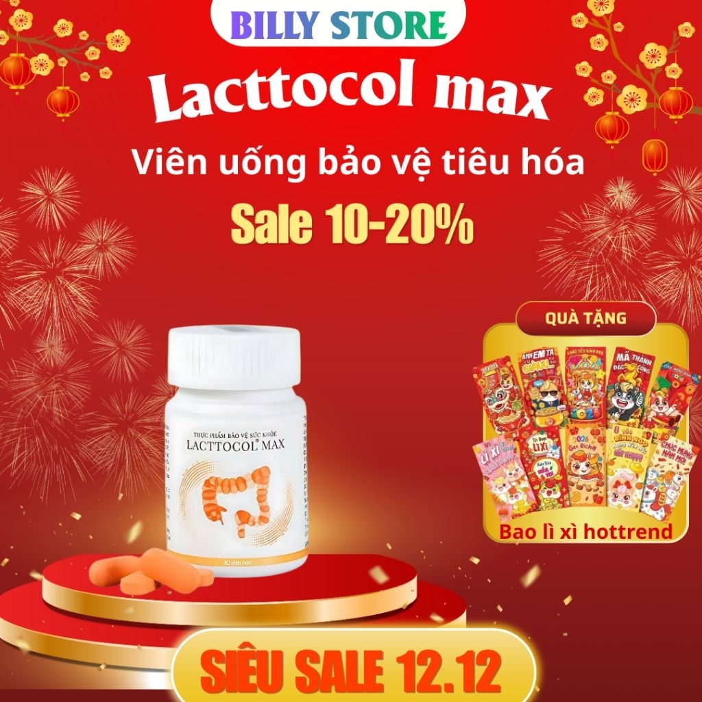 Lacttocol max giúp cải thiện đau nhức dạ dày bảo vệ sức khỏe lọ 30 viên - Billy Store