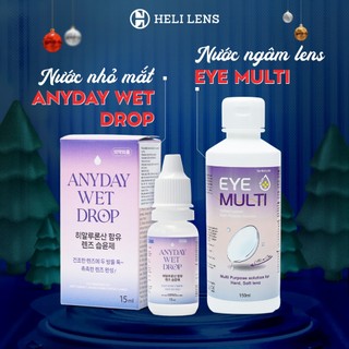  COMBO Nước Ngâm Lens Eye Plus Multi 150ml + Nước Nhỏ Mắt Giữ Ẩm Lens AnyDay Wet Drop 15ml Zmedi 15ml Chính Hãng Cấp Ẩm 