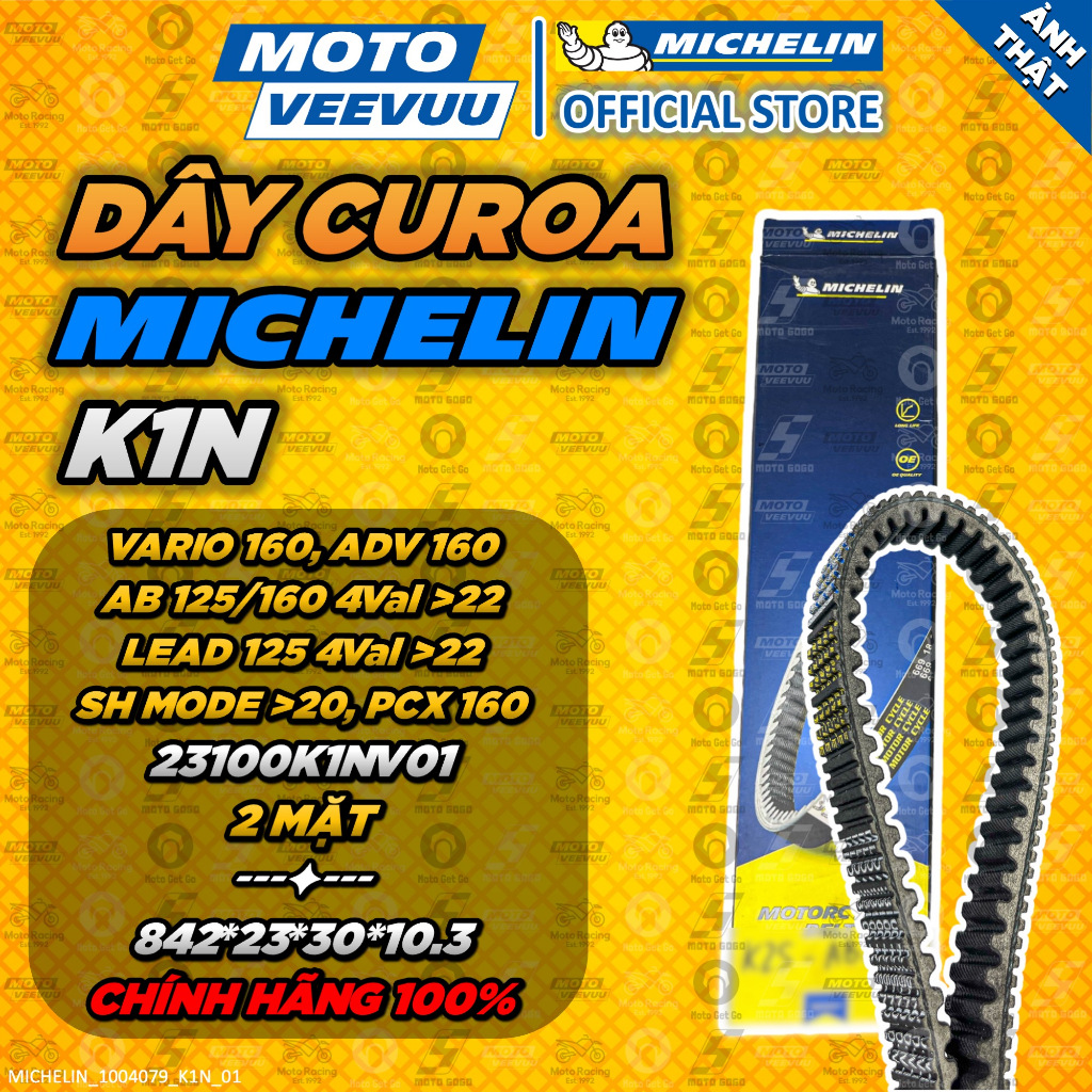 [MTVV] Dây Curoa MICHELIN HONDA VARIO PCX ADV 160 AB125/160 4Val >22 LEAD125 4Val >22 SHMODE >20 231