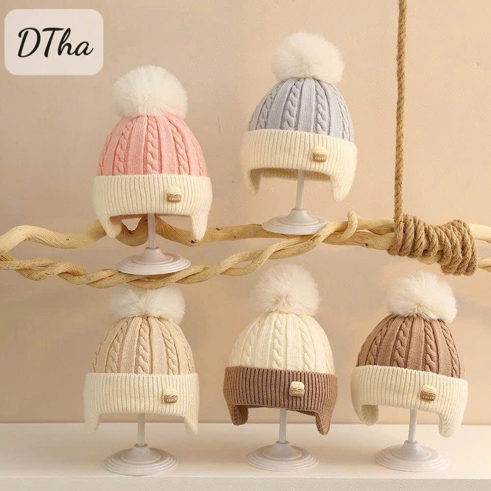 [Hàng Hot] Mũ Len Cho Bé Chocoo Pompom Thời Trang Cao Cấp Mũ Bảo Vệ Tai Ấm Áp Chống Gió Lạnh Phù Hợp