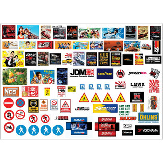 Mẫu biển quảng cáo, sticker JDM cho dio 1:64