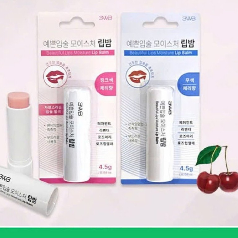 Son dưỡng môi 3WB Hàn Quốc- - Có màu và không màu-Cho đôi môi mềm mịn căng mướt