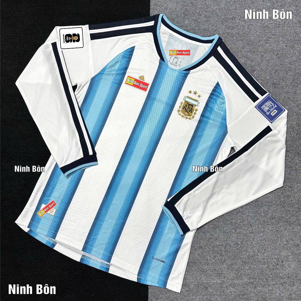 Áo Bóng Đá Player Dài Tay Đội Tuyển Argentina Sân Nhà 2026 - Hàng Nhập Khẩu Thailand