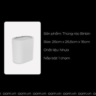 THÙNG RÁC MINI BINBIN - Nhỏ gọn, nắp bật 1 chạm