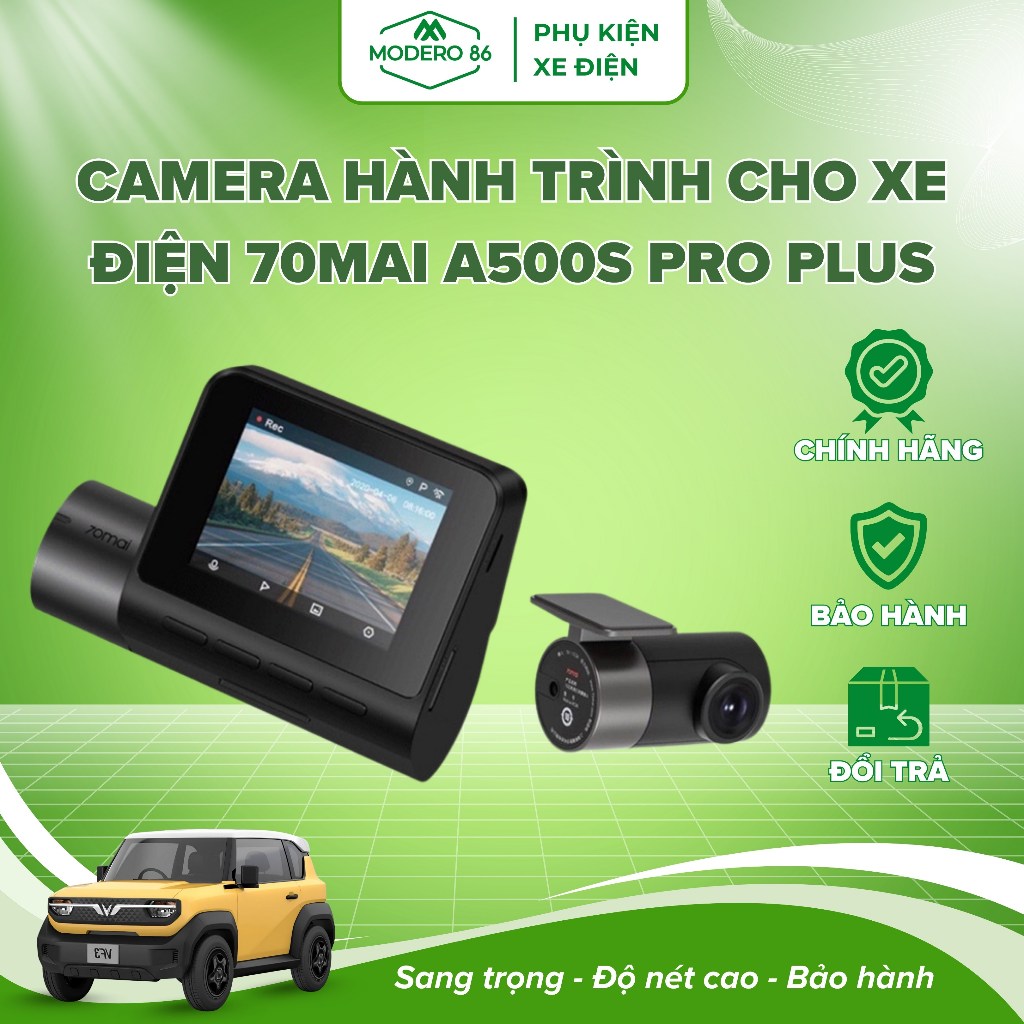 Camera Hành Trình Cho Xe Điện 70mai A500S Pro Plus QUỐC TẾ 1944P, GPS, ADAS | Cam Xe Hơi Độ Nét Cao