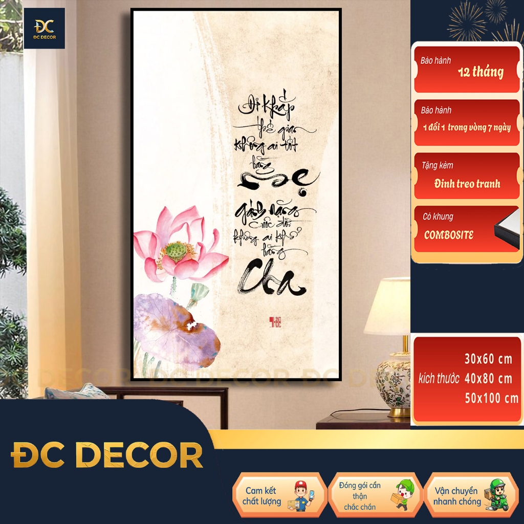 Tranh canvas thư pháp, tranh canvas, tranh treo tường. tranh  trang trí nhà cửa tranh đẹp