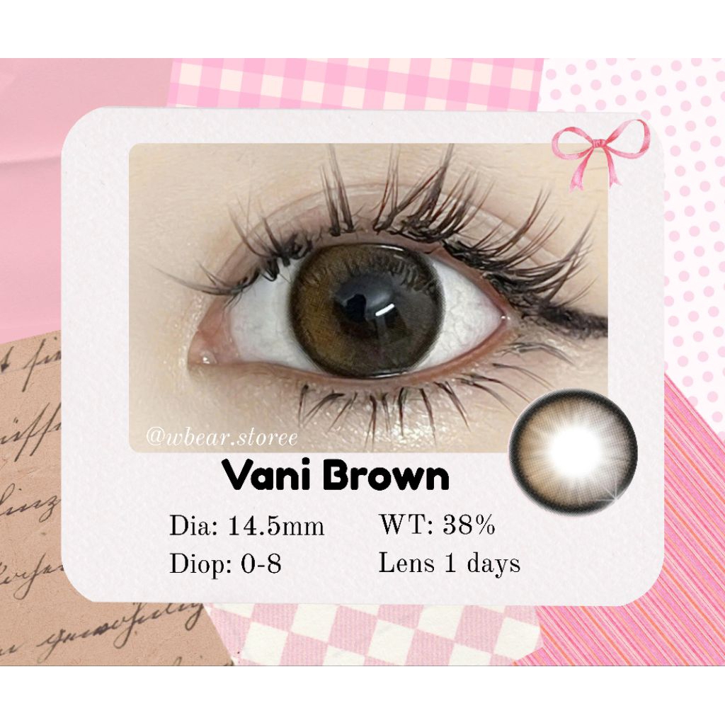 Lens 1 Ngày Vani Brown Giãn Tròng 14.5mm