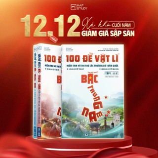   Combo 3 quyển  Sách 100 đề Vật Lý Bắc Trung Nam | 100 đề | Mapstudy 