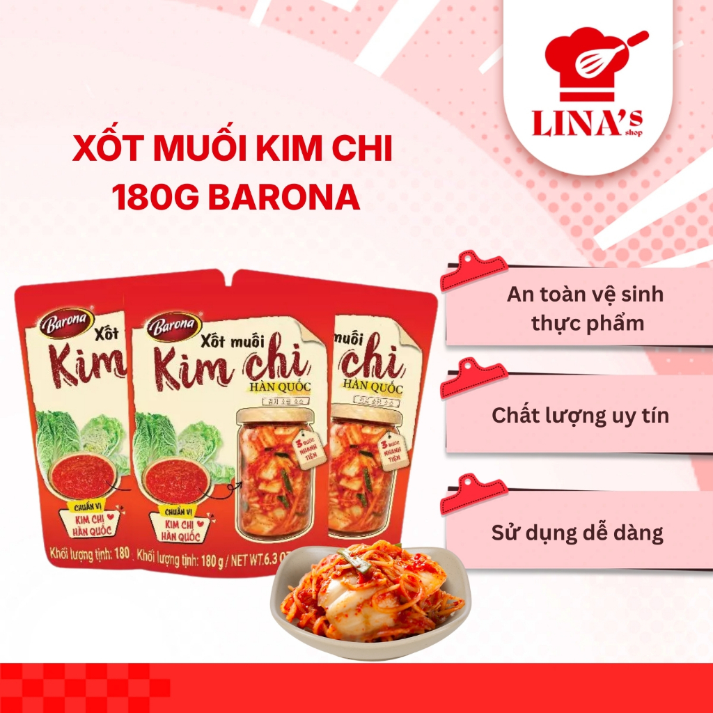 Xốt Muối Kim Chi Barona 180G Gia Vị Hoàn Chỉnh Dễ Làm Chuẩn Vị Hàn, Ướp Nhanh Chuẩn Vị – LINA'S SHOP
