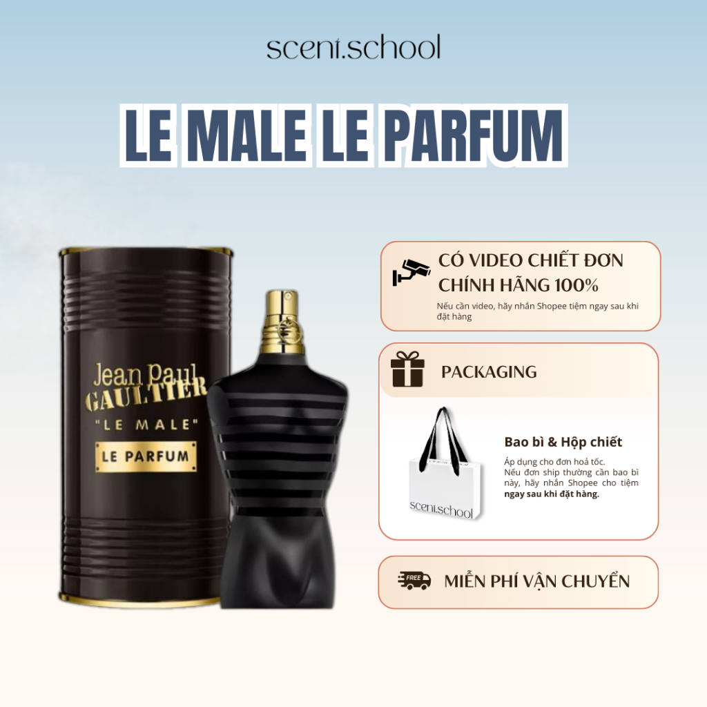 Nước hoa Fullseal JPG Le Male Le Parfum | Nước hoa Nam | Scent.school Perfume