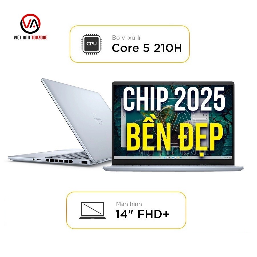 💻DELL INSPIRON 14 7440 PLUS *LAPTOP DOANH NHÂN *CORE 5 - 210H RAM16GB SSD512GB 14" FHD+ ICE BLUE NEW