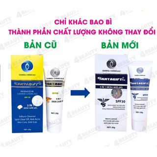  Kem Giảm Thâm Mụn SANTAGIFT SPF30 - Trắng sáng - Ức chế sắc tố - Chống nắng - 20g 