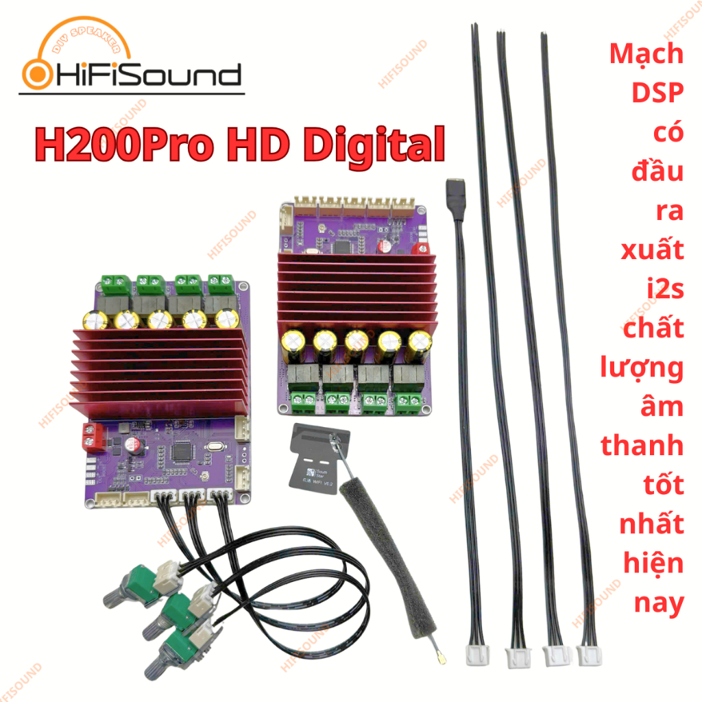 Mạch DSP H200 Pro - 240W - Nhiều chế độ chơi 2.0, 2.1, 1.1 PRO Siêu chất lượng