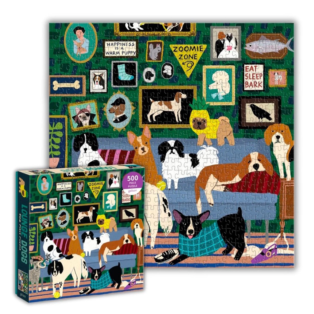 GALISON PUZZLE 500pcs LOUNGE DOGS