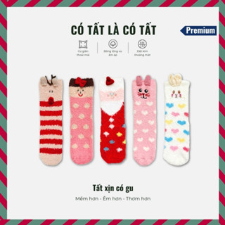   HỘP TRẮNG CHỮ ĐỎ  Tất bông Giáng Sinh siêu mềm mại và thoáng chân Có Tất Là Có Tất Premium Bông Gạo siêu dễ thương 