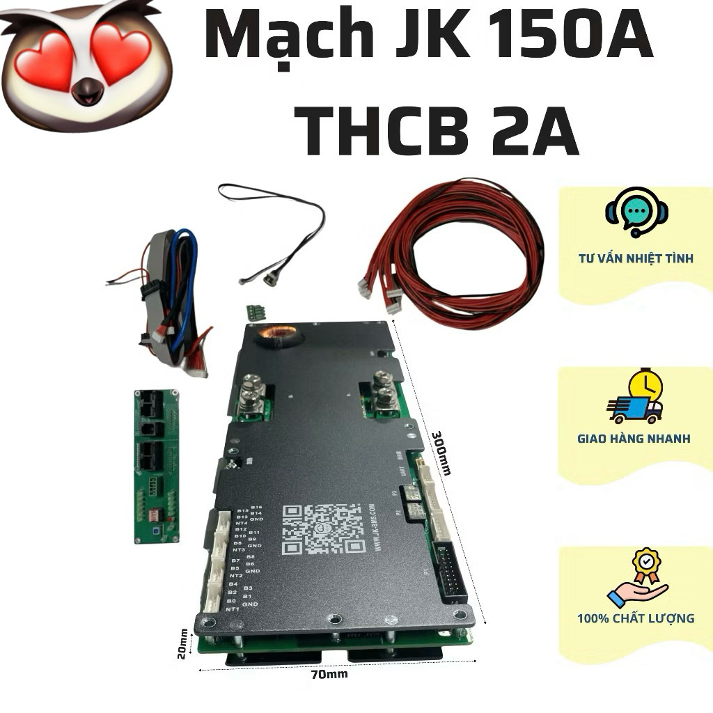 MẠCH BMS THÔNG MINH JK 8-16S 150A - CÂN BẰNG CHỦ ĐỘNG 2A (JK-BMS)
